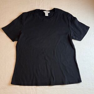 Brooks Brothers Women's Black Short Sleeve Crewneck Tee Size L